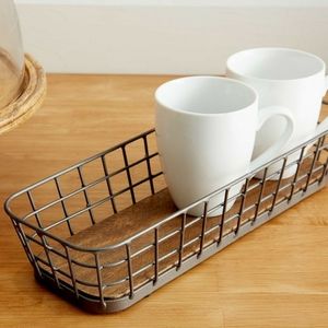 Pier 1 farmhouse wood and metal bread bask…